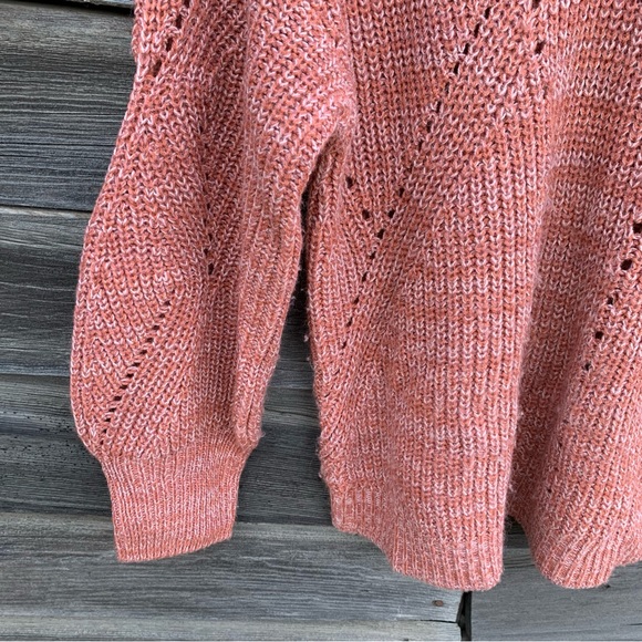 Marled Loose Knit Sweater Rosy Coral - Picture 5 of 8